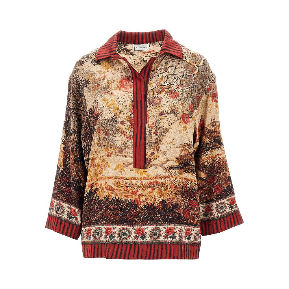 Printed silk shirt