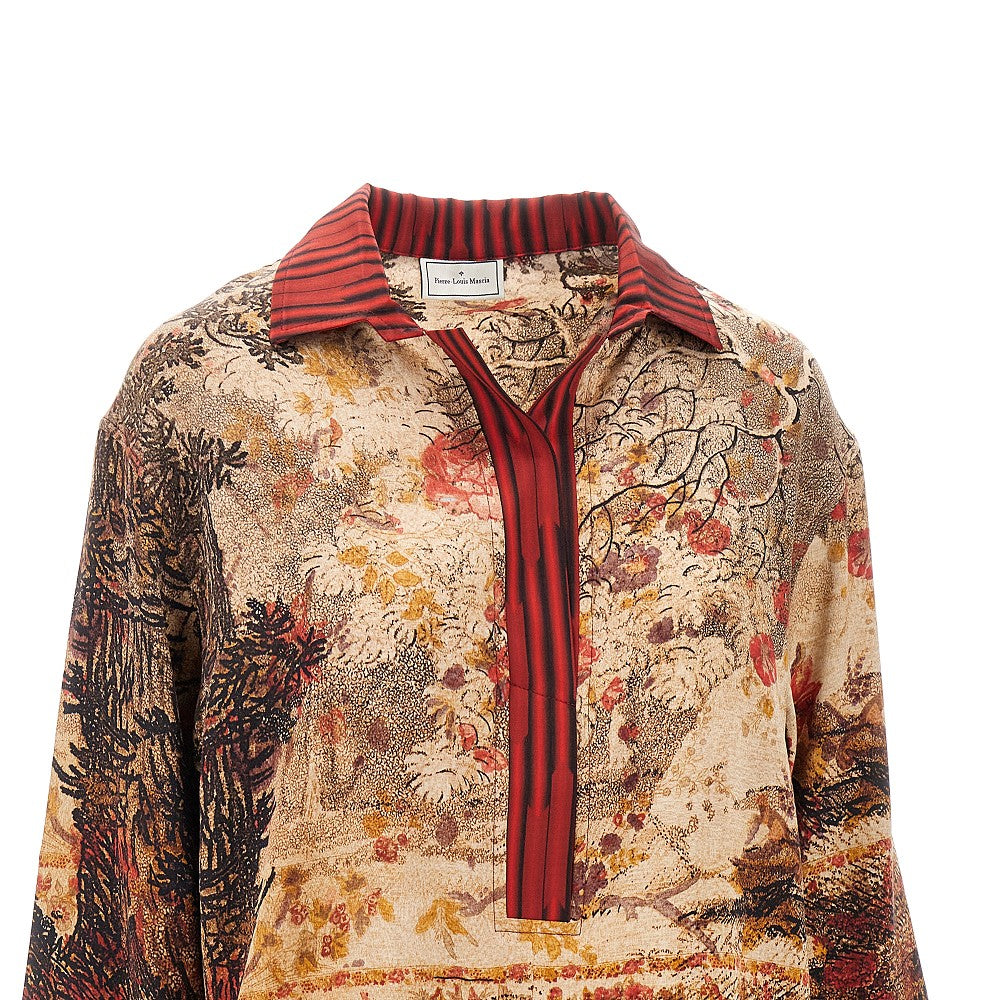 Printed silk shirt