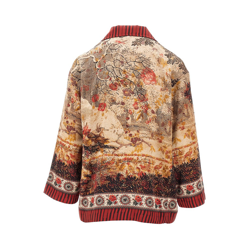 Printed silk shirt