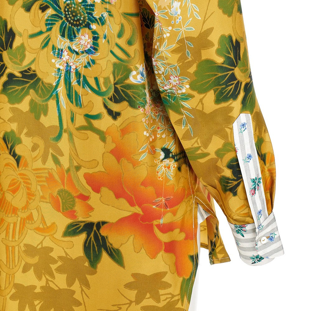 Camicia in seta con stampa floreale
