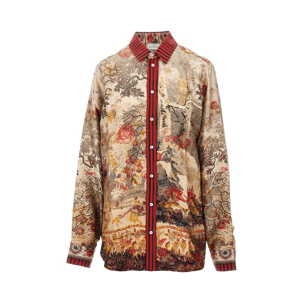 Printed silk shirt