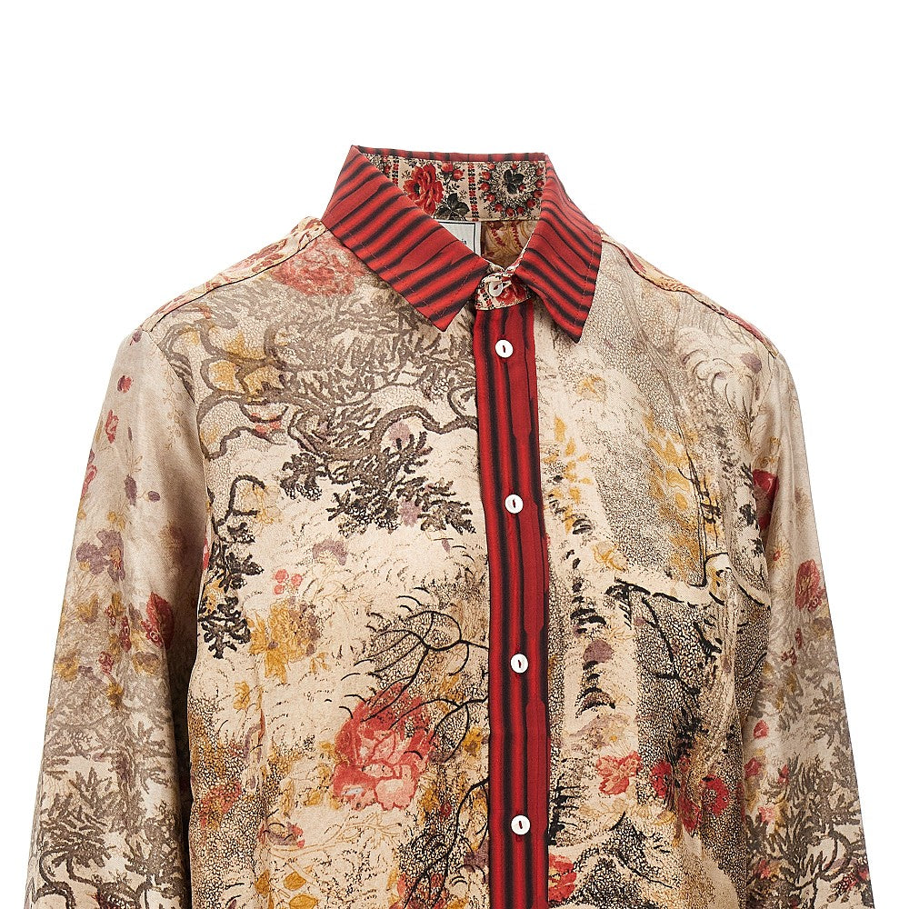 Printed silk shirt