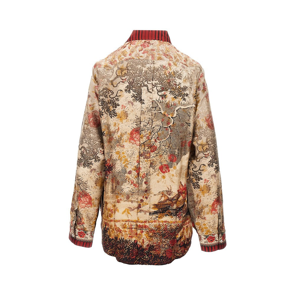 Printed silk shirt