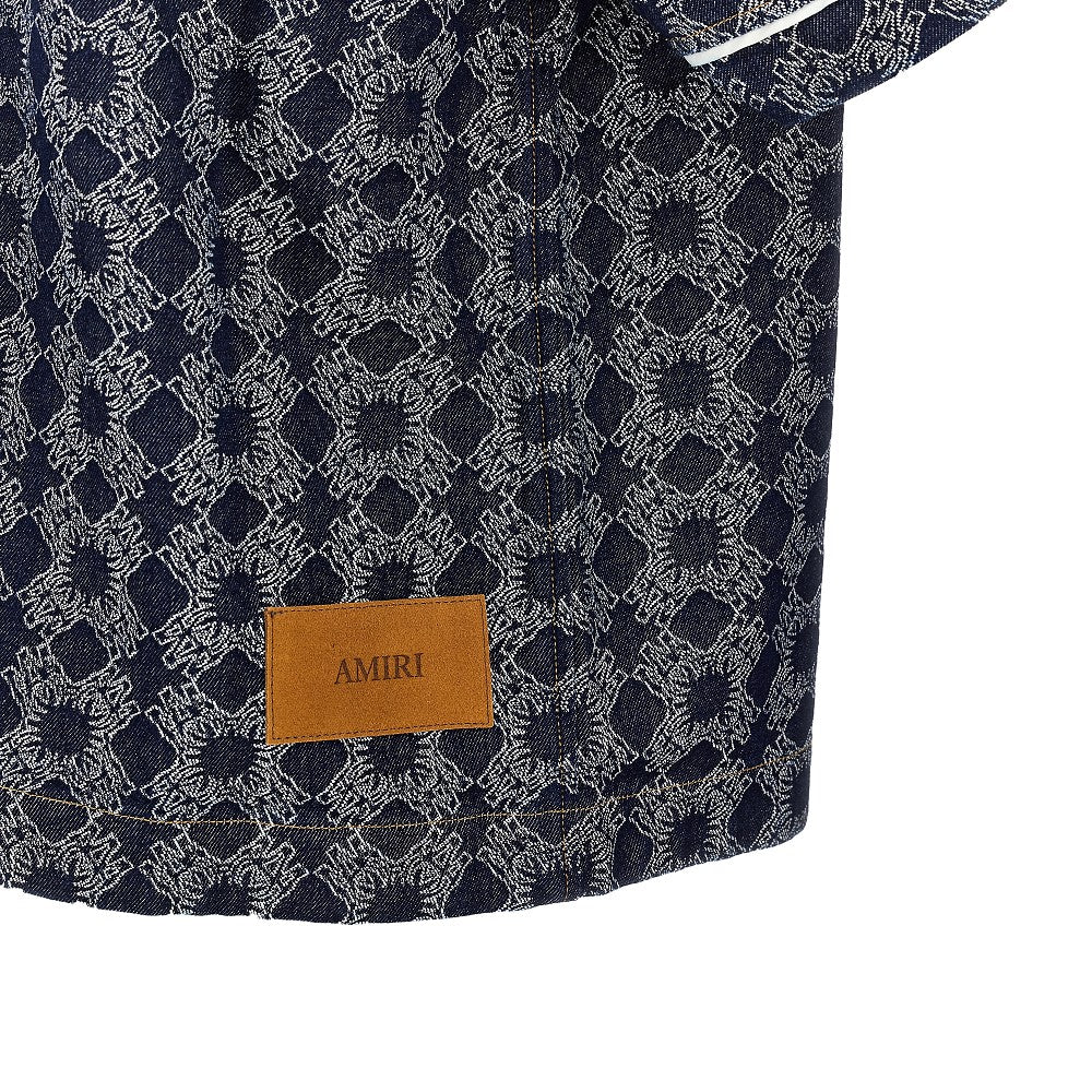 MA Quad jacquard denim baseball shirt
