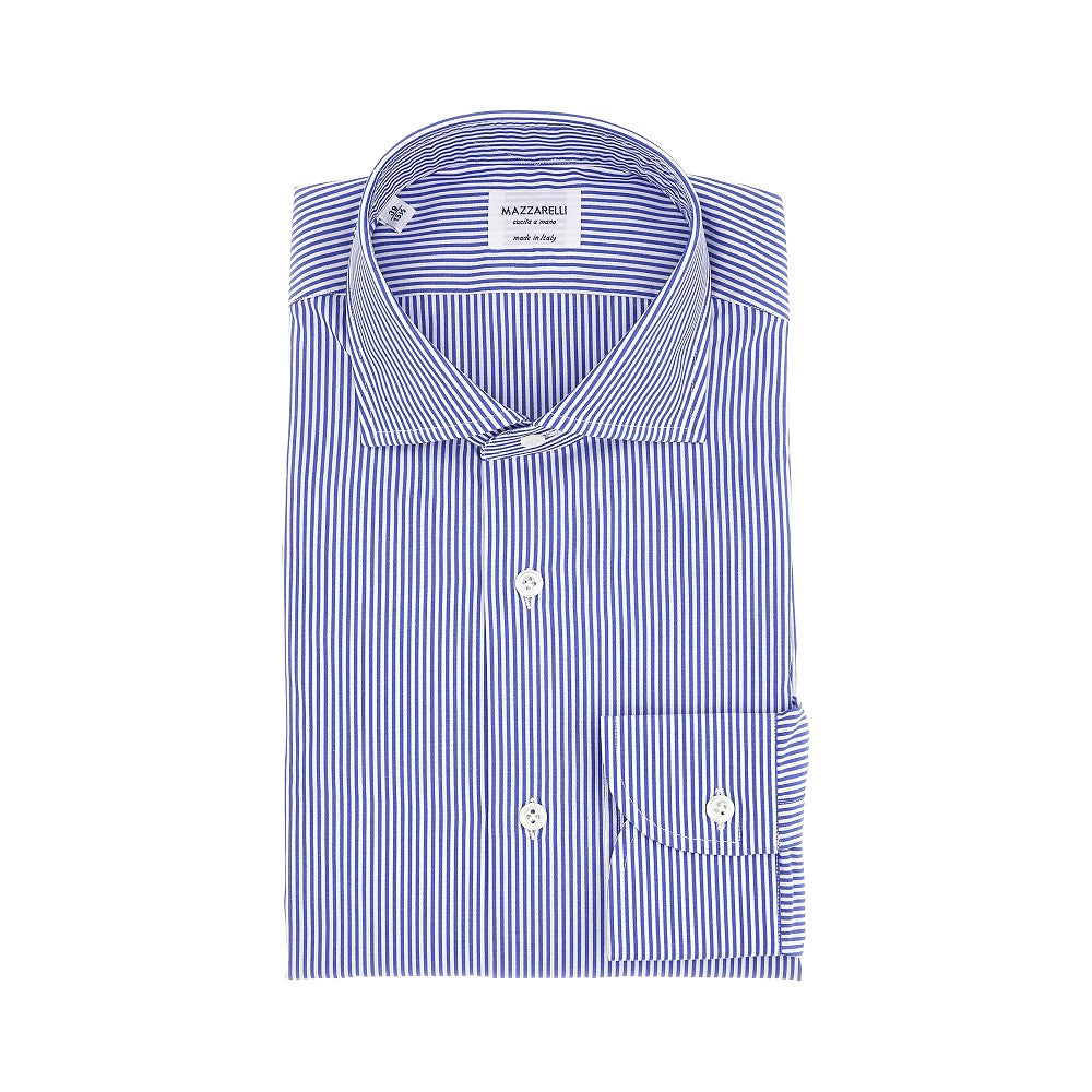 Camicia in popeline di cotone a righe