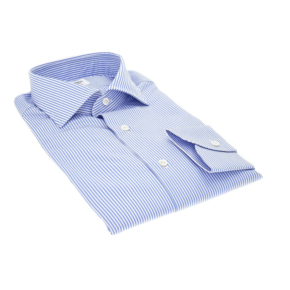 Camicia in popeline di cotone a righe