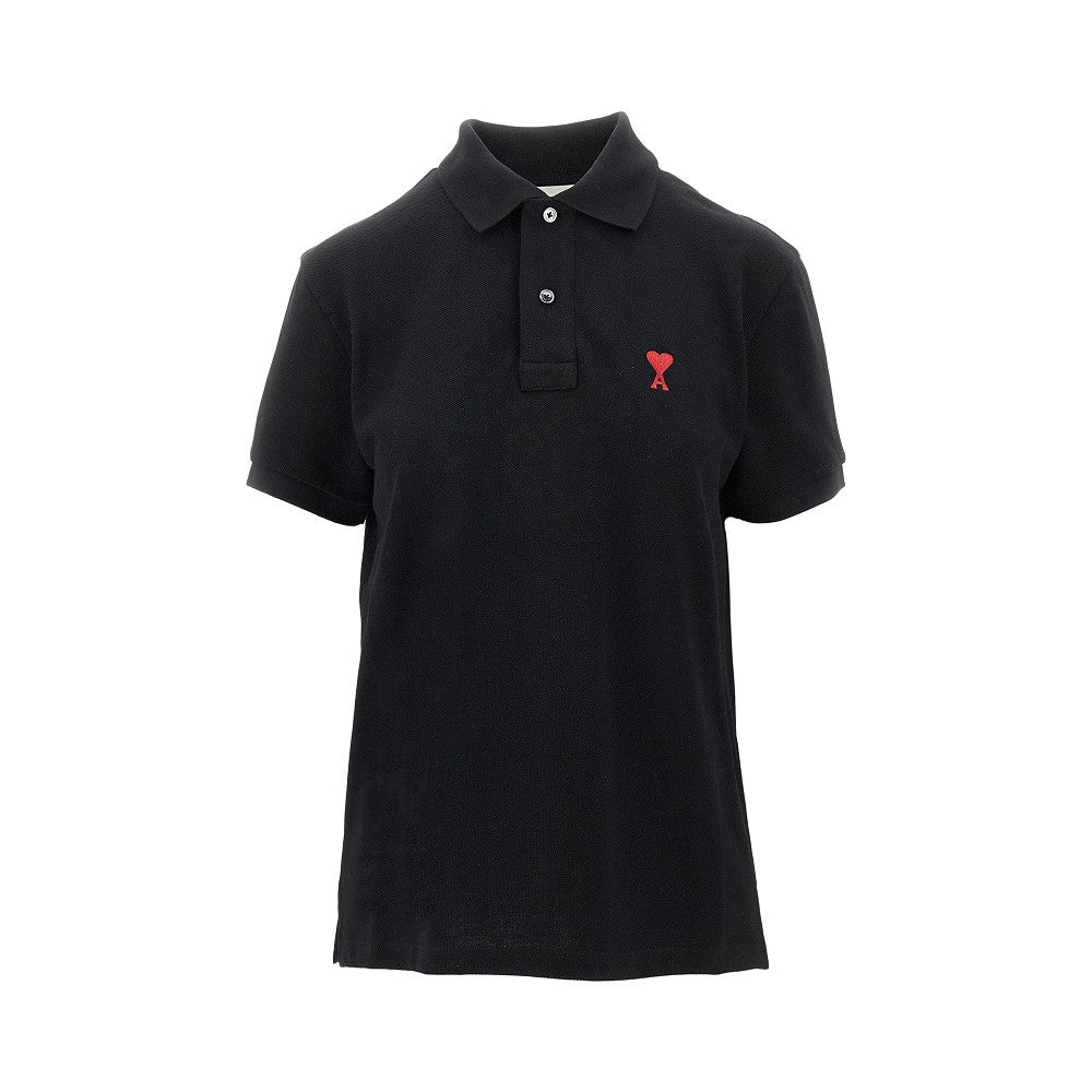 Ami de Coeur embroidery piquet polo shirt