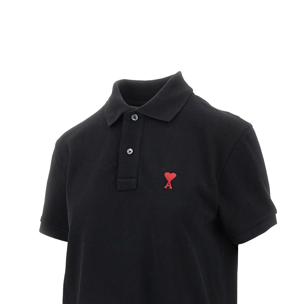 Ami de Coeur embroidery piquet polo shirt
