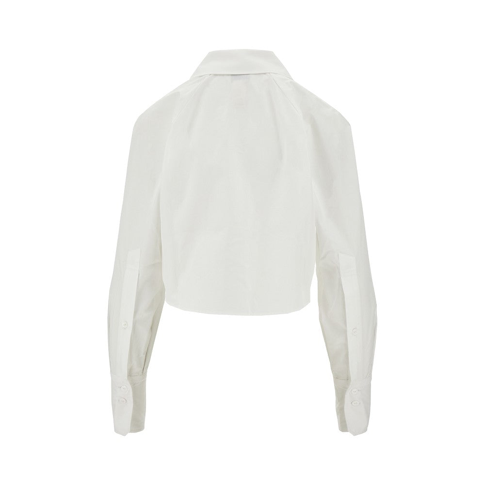 Cotton cropped shirt