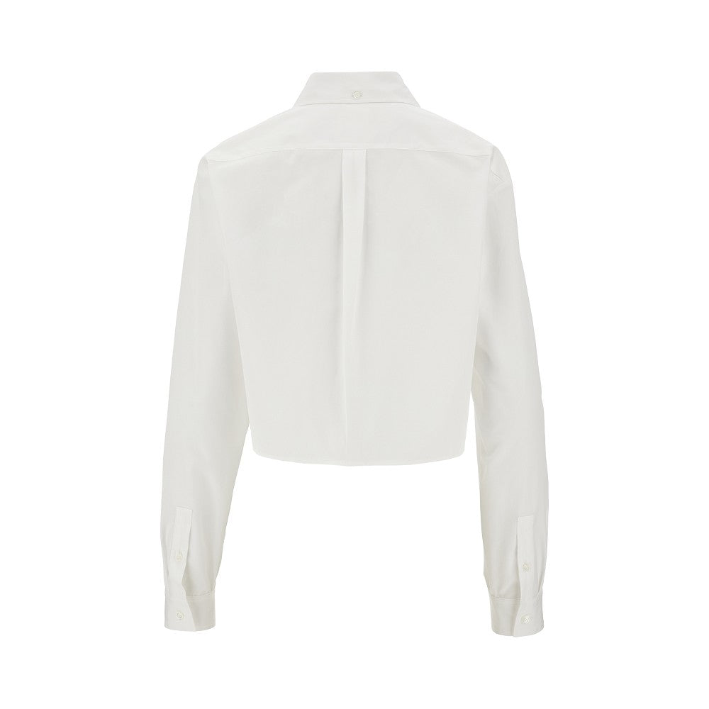 Camicia cropped in popeline