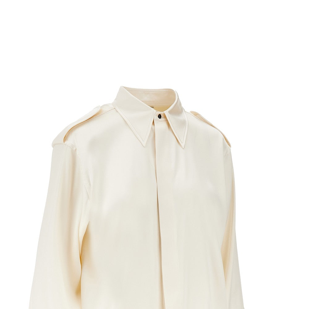 Camicia Utility in seta stretch