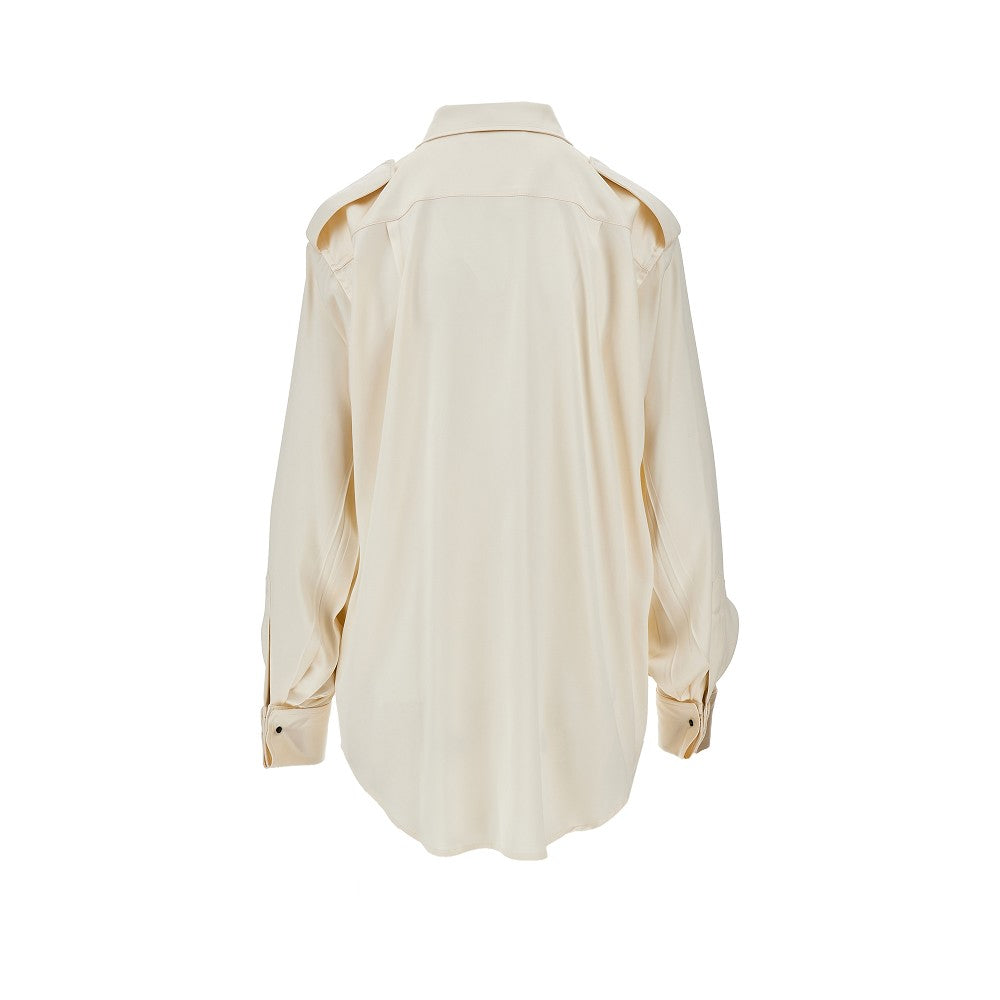 Camicia Utility in seta stretch