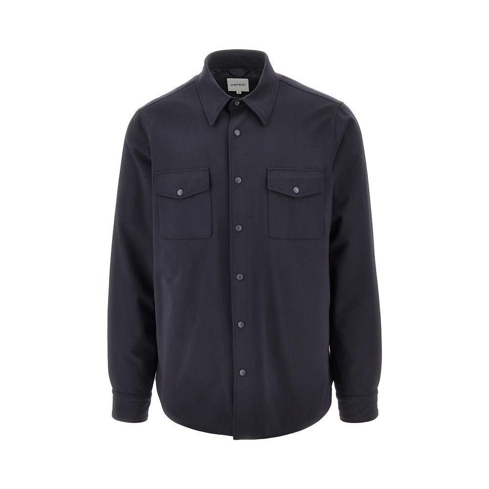 Padded technowool overshirt
