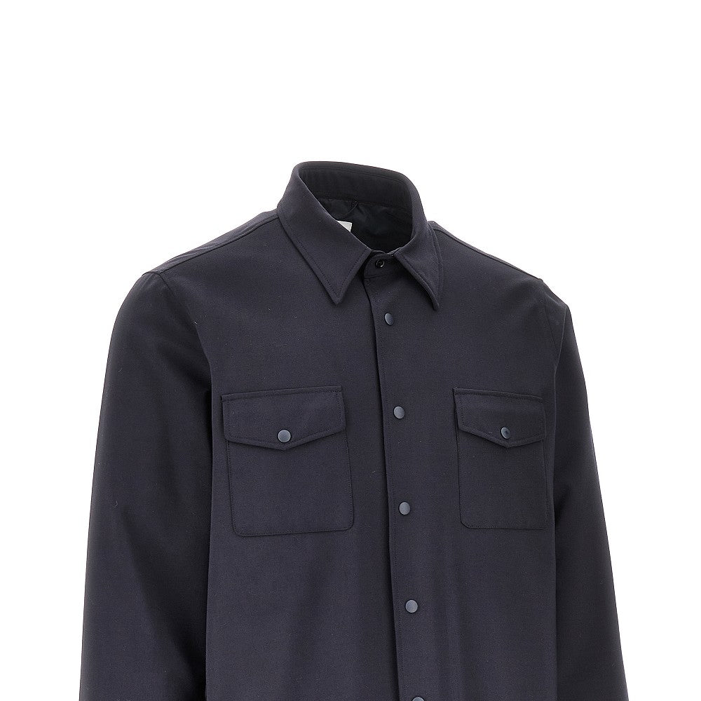 Padded technowool overshirt