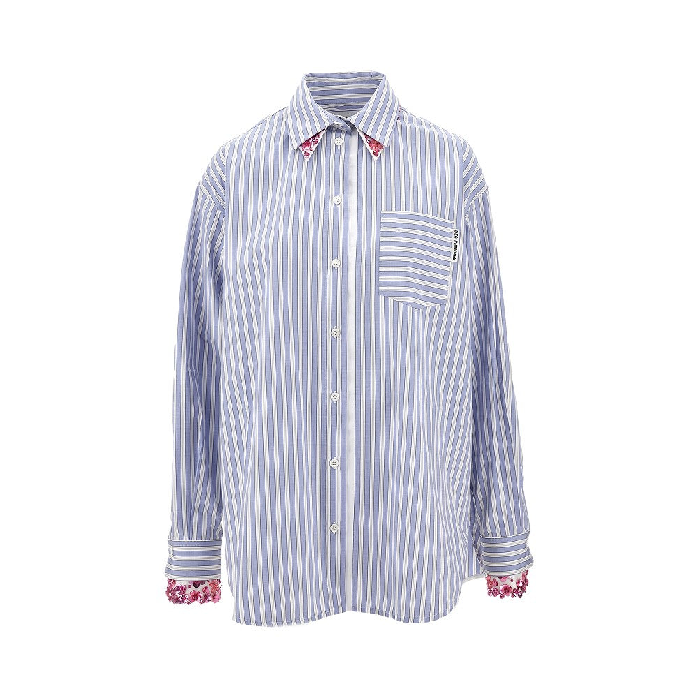 Embroidered Oxford cotton shirt