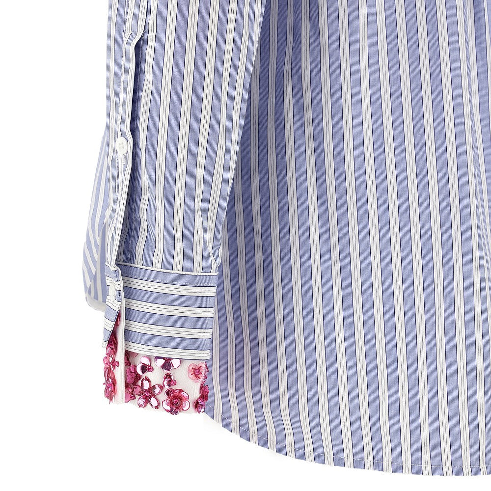 Embroidered Oxford cotton shirt