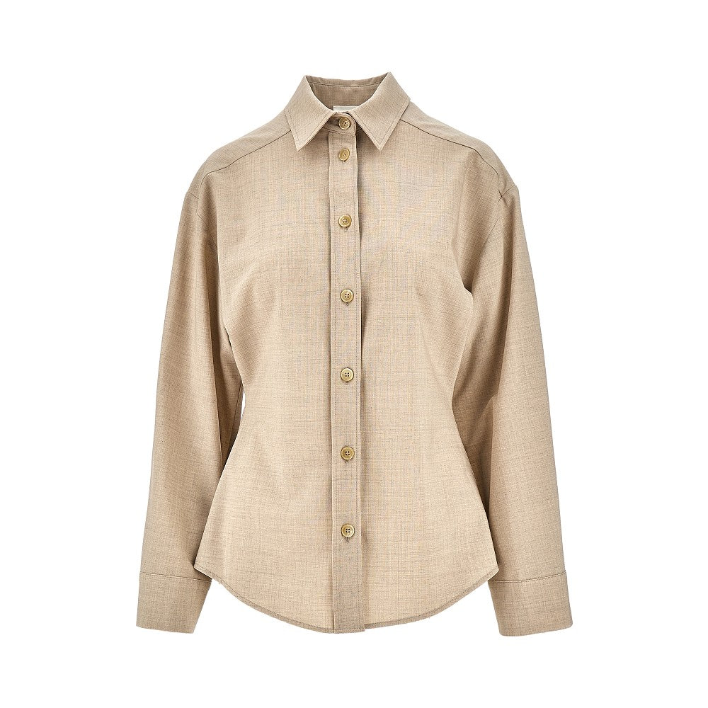 Camicia in lana stretch