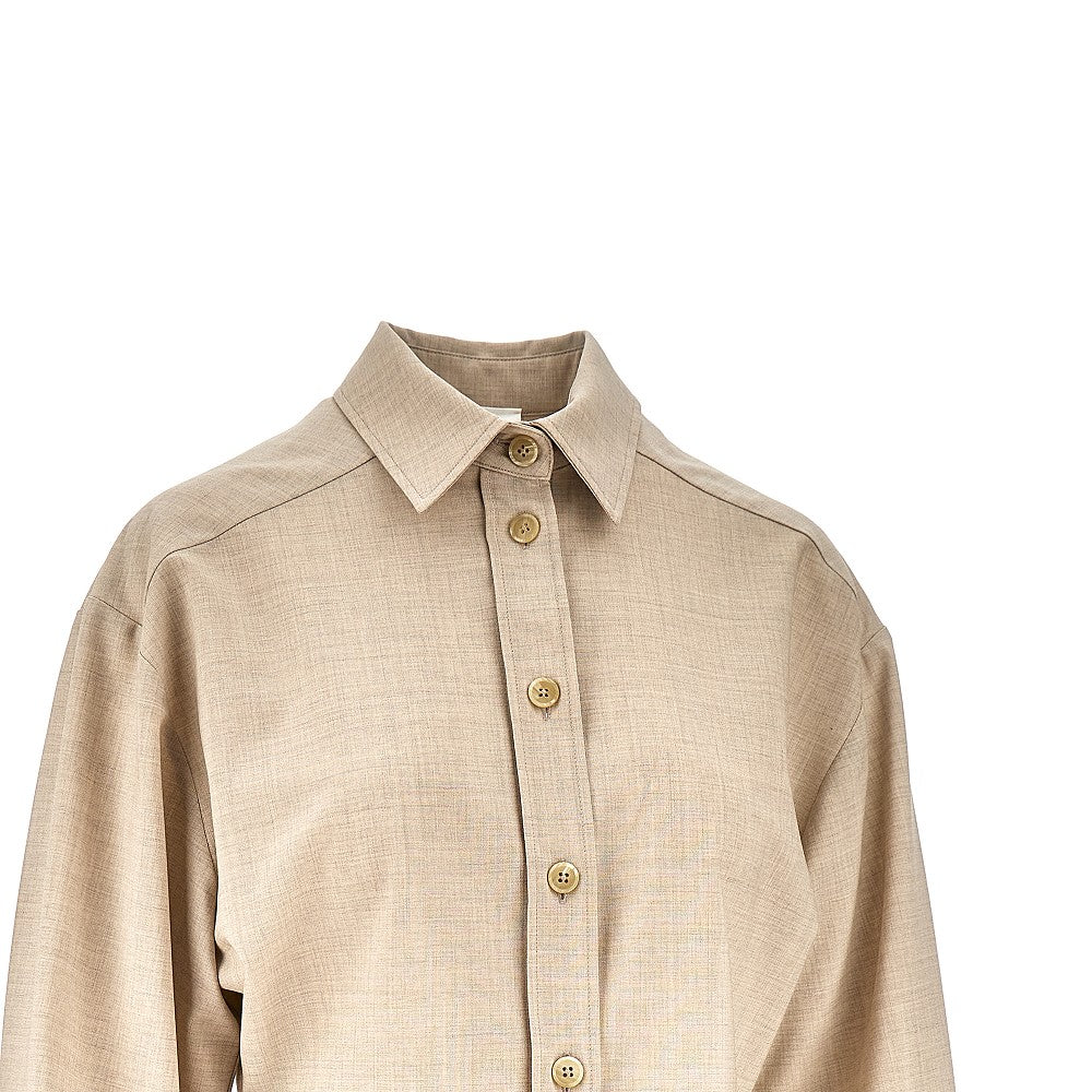 Camicia in lana stretch