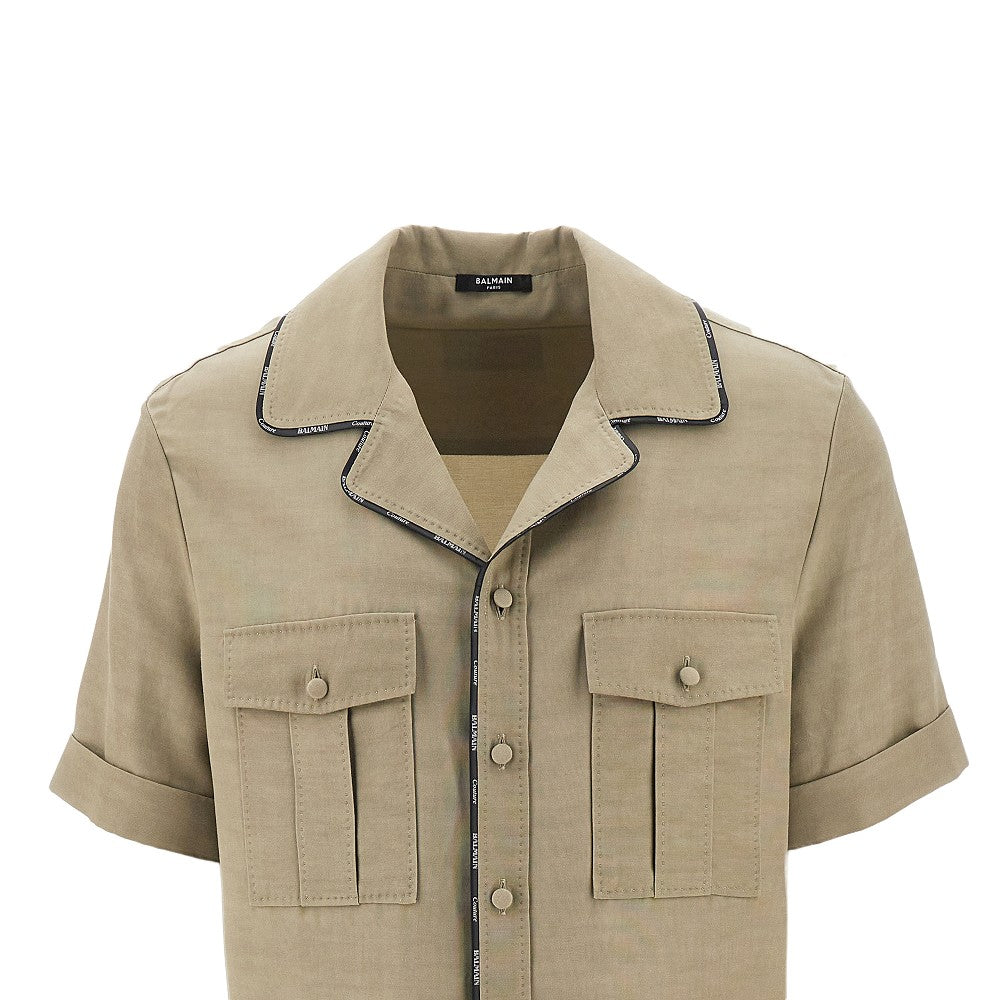 Camicia pyjama in cupro e viscosa