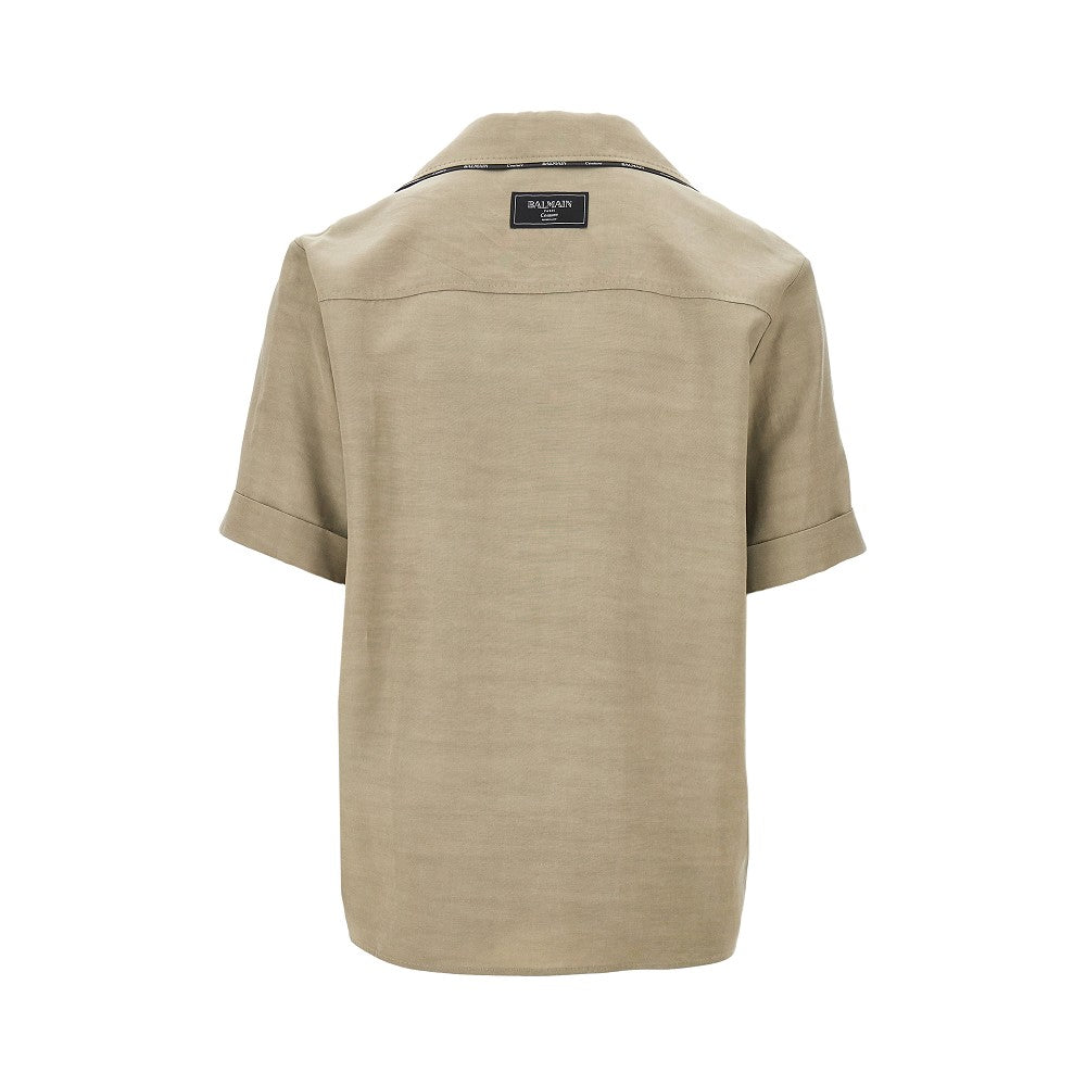 Camicia pyjama in cupro e viscosa