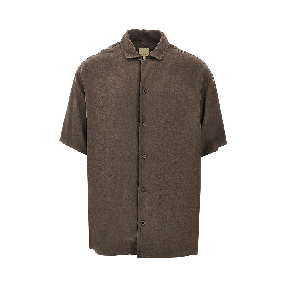 Camicia in misto modal con ricamo Peace