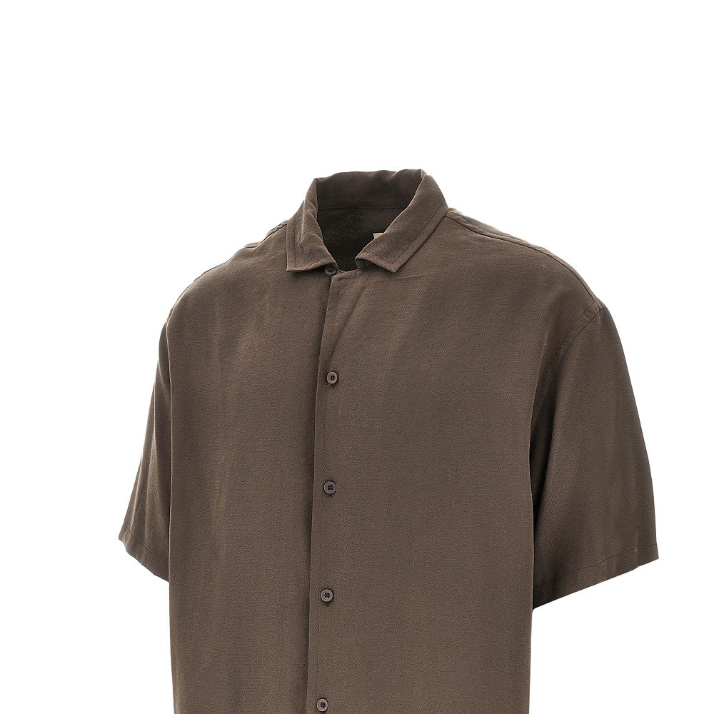 Camicia in misto modal con ricamo Peace