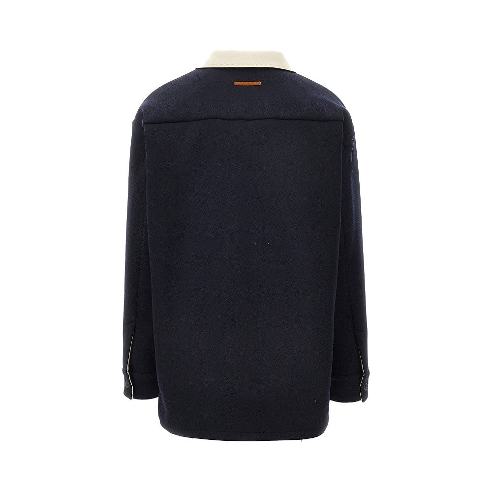 Wool 'Button up' overshirt