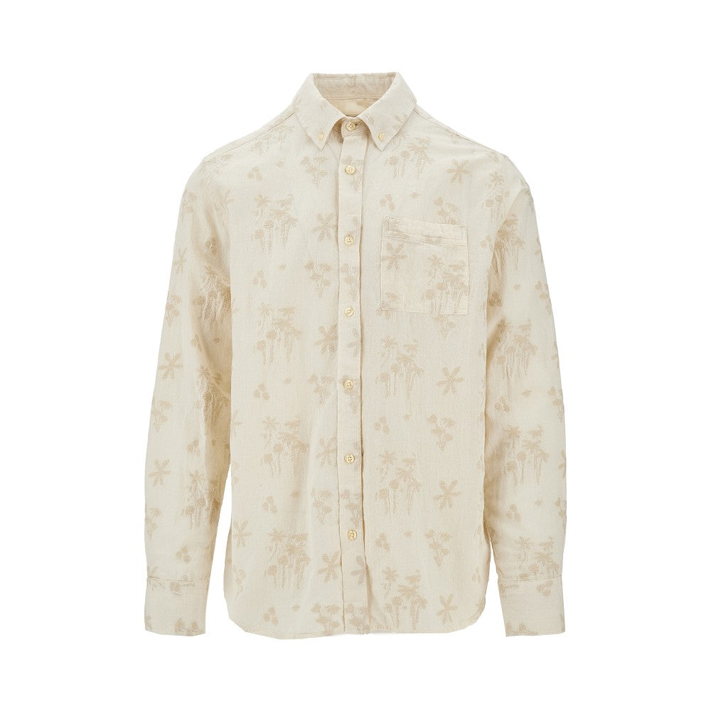 'Hornet' jacquard flower shirt