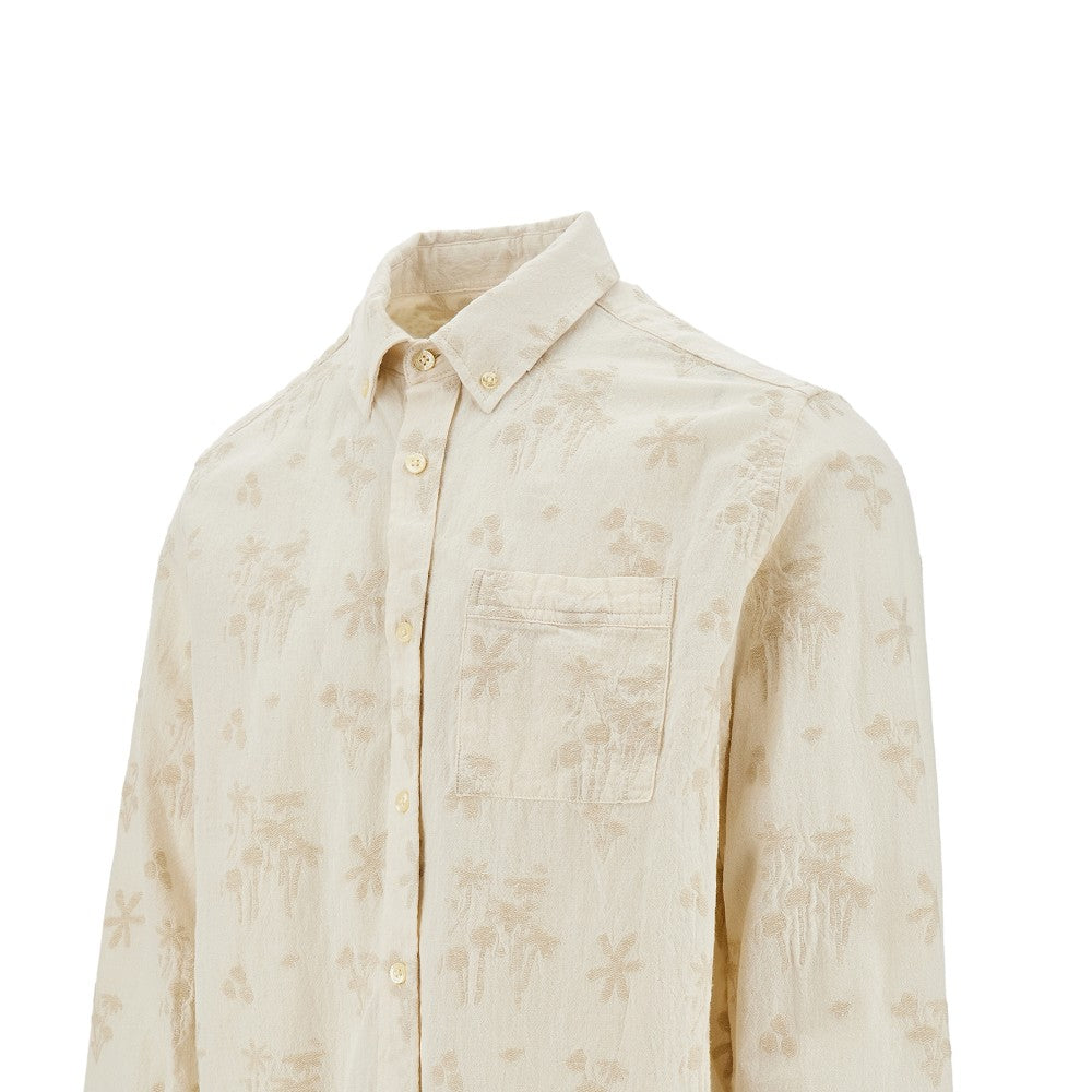 'Hornet' jacquard flower shirt