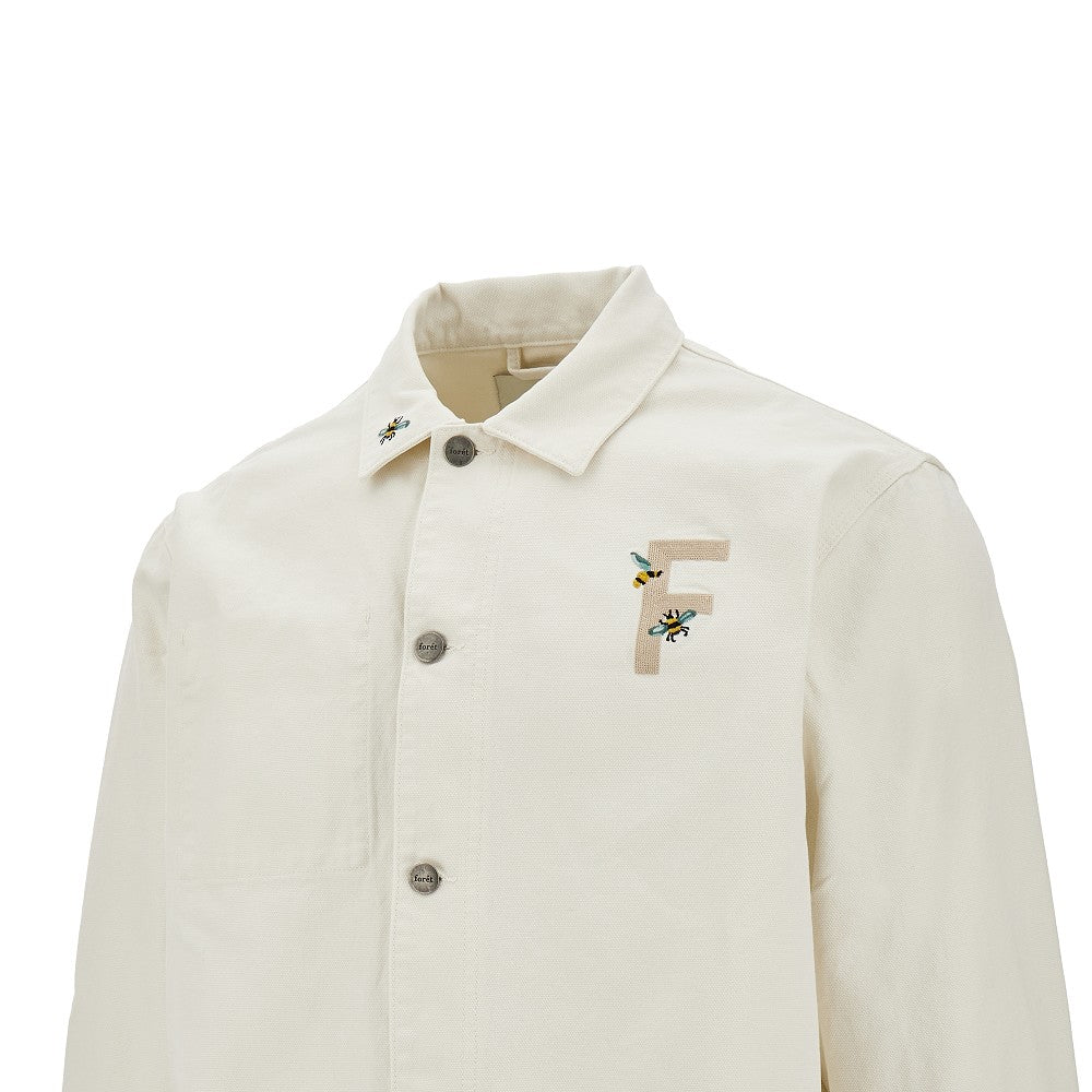 Overshirt in tela ricamata 'Rowan'