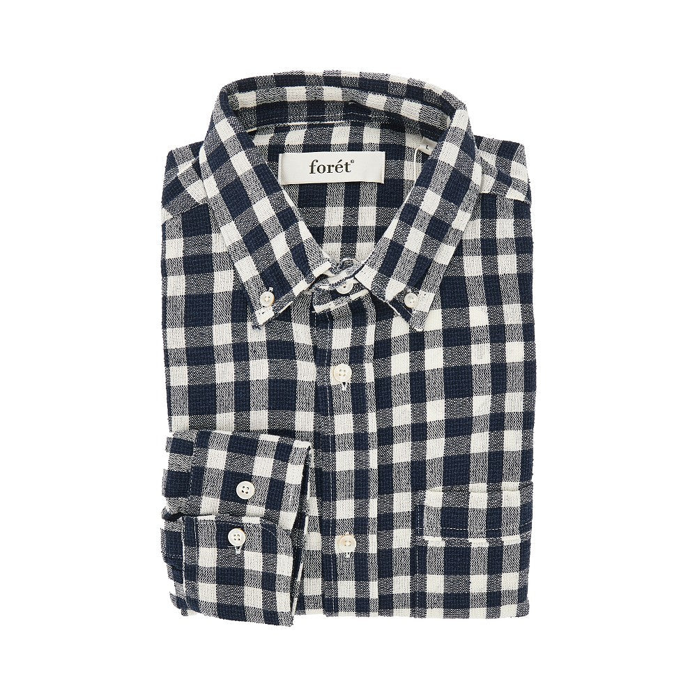 Creek bouclé shirt with Check motif