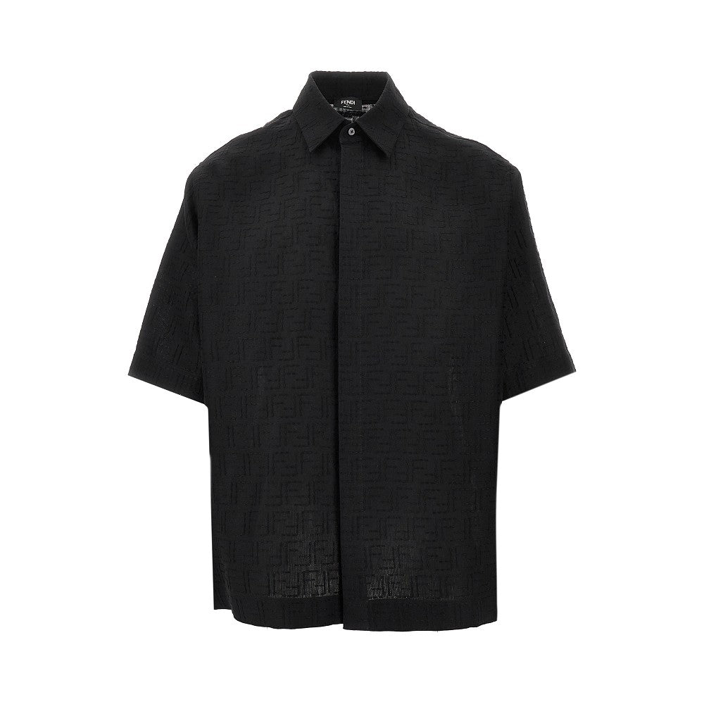 FF jacquard linen-blend shirt