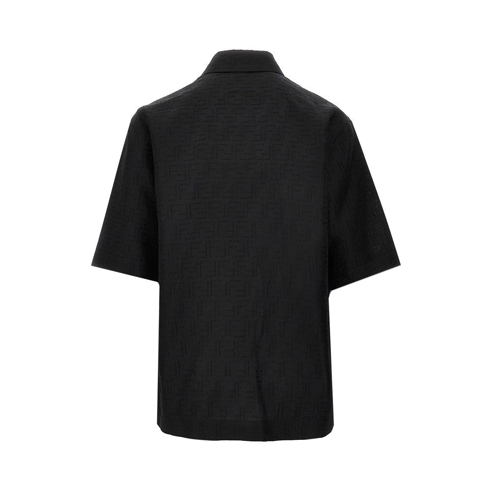 FF jacquard linen-blend shirt