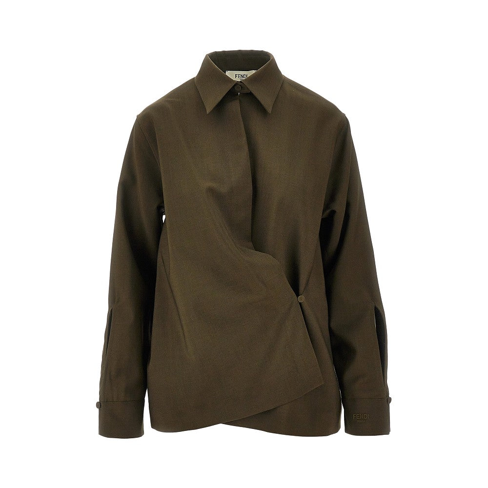 Camicia in lana e mohair