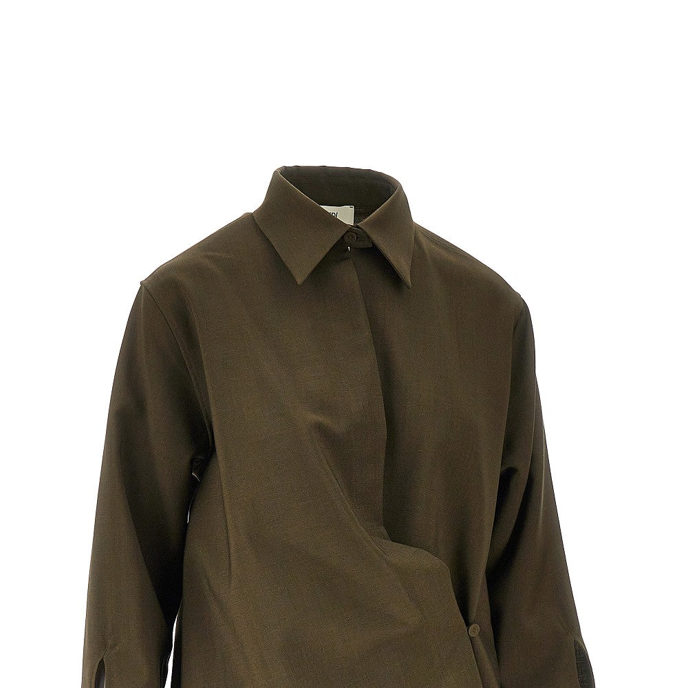 Camicia in lana e mohair