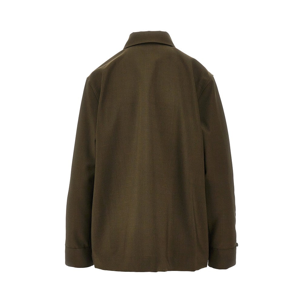 Camicia in lana e mohair