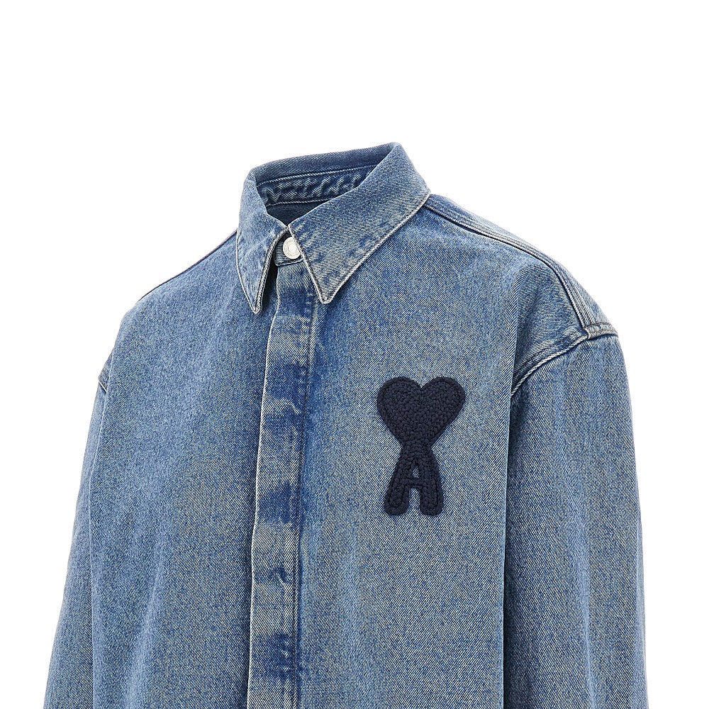 'Ami de Coeur' denim cropped shirt