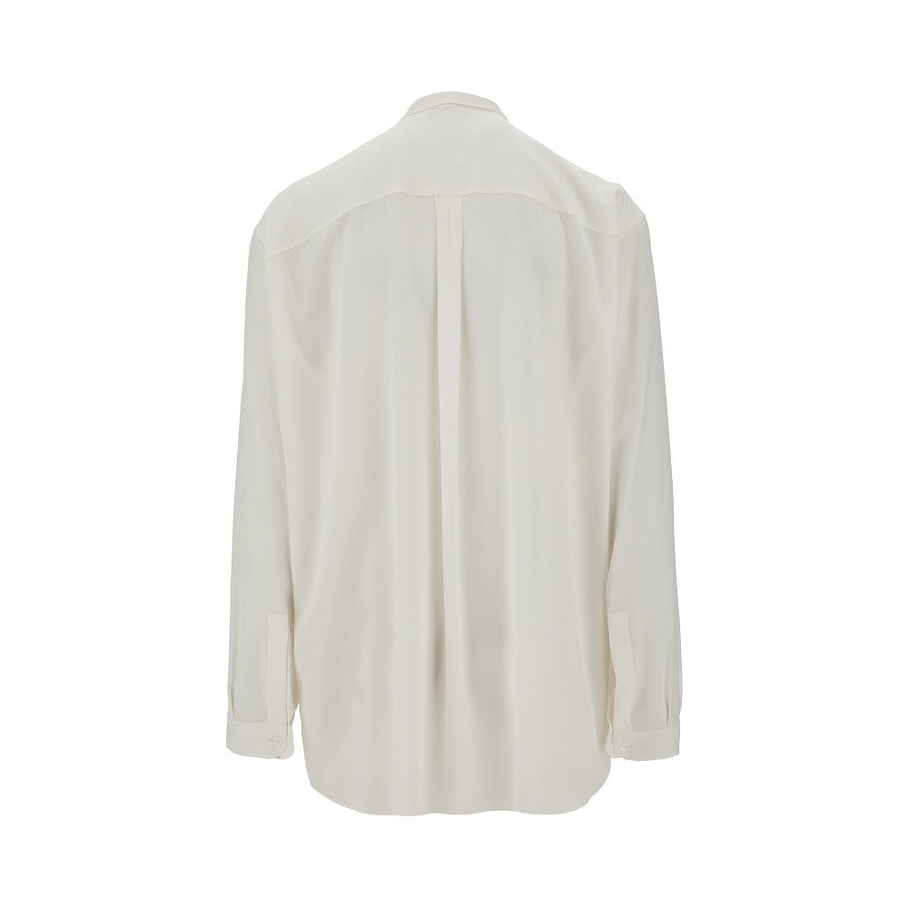 Camicia in seta con collo Lavallière