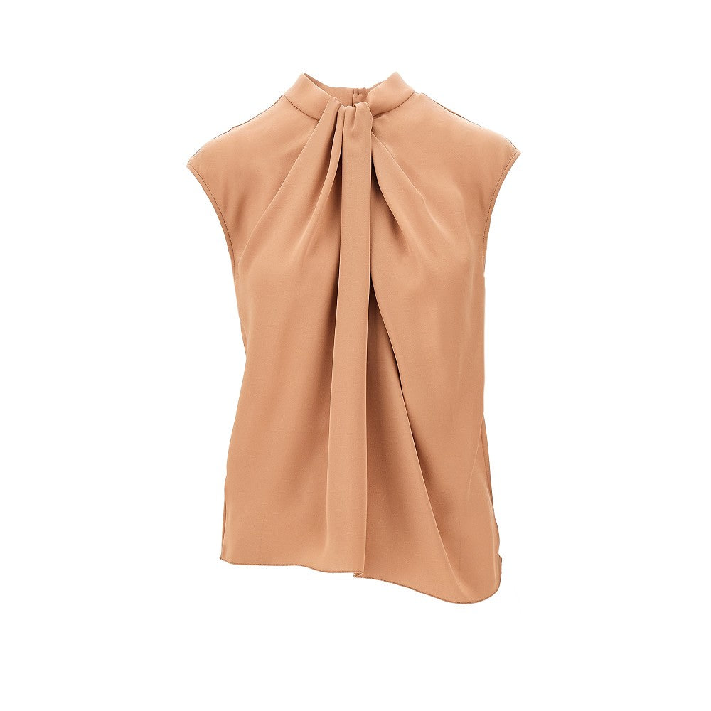 Georgette blouse with knotted detail