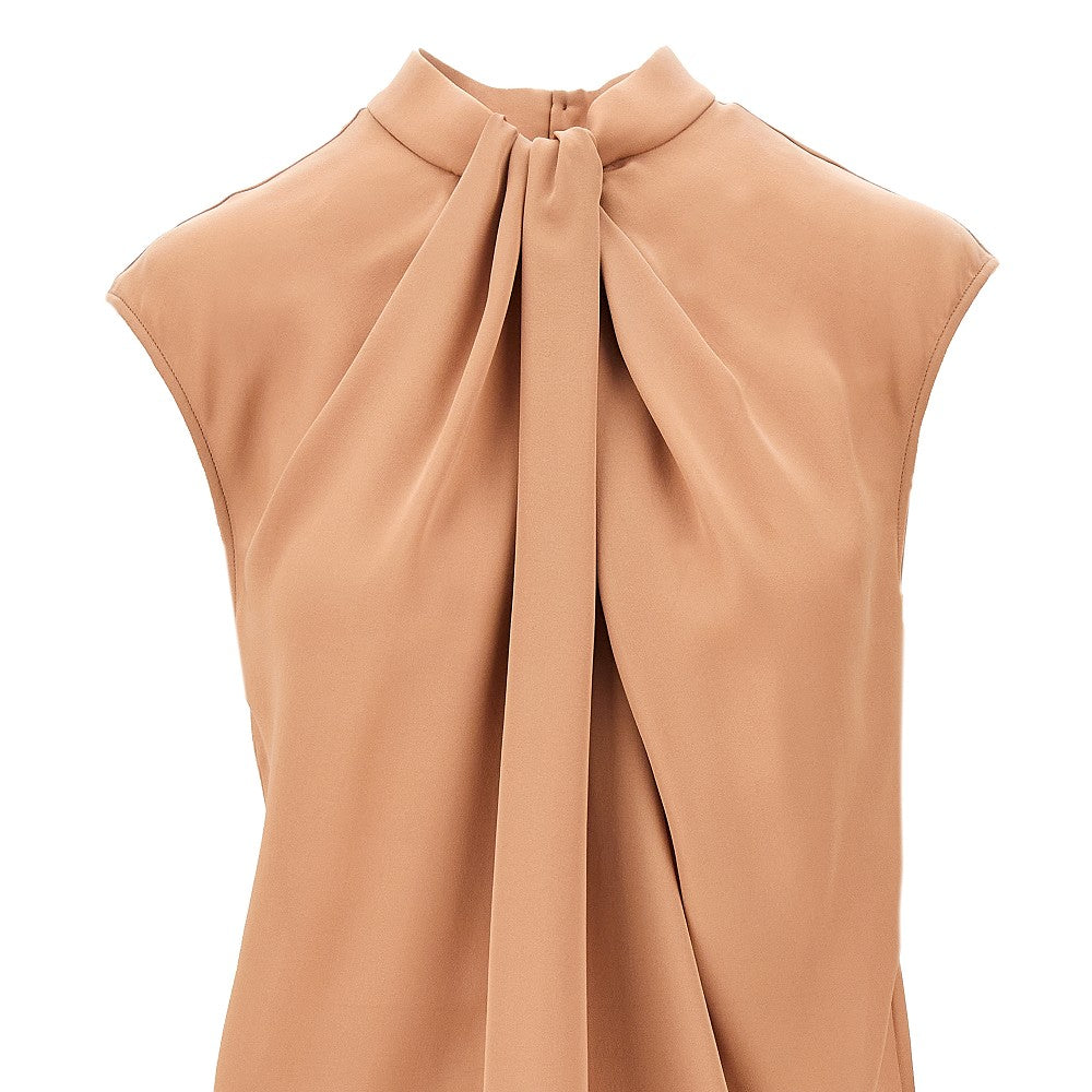 Georgette blouse with knotted detail
