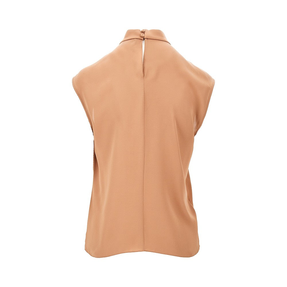 Georgette blouse with knotted detail