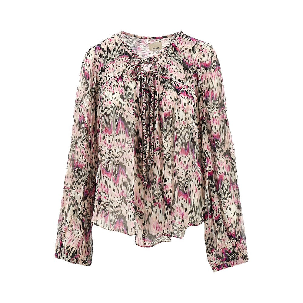 Printed silk 'Ametissa' blouse