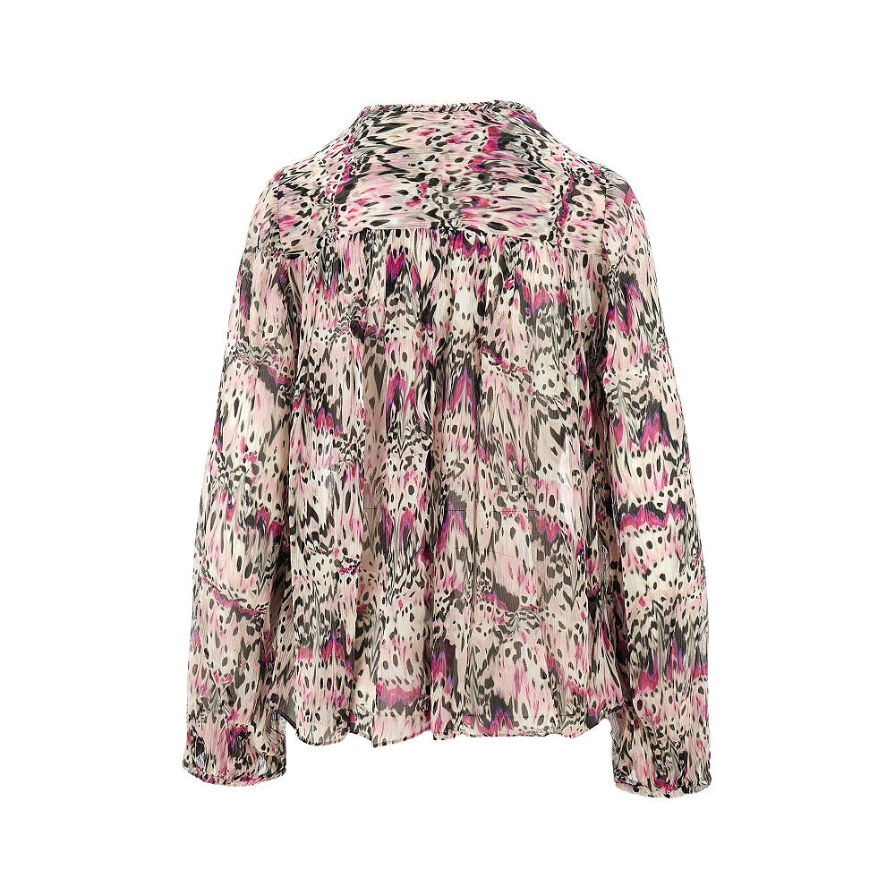 Printed silk 'Ametissa' blouse