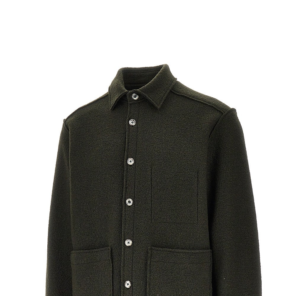 'Unfold' bouclé wool shirt