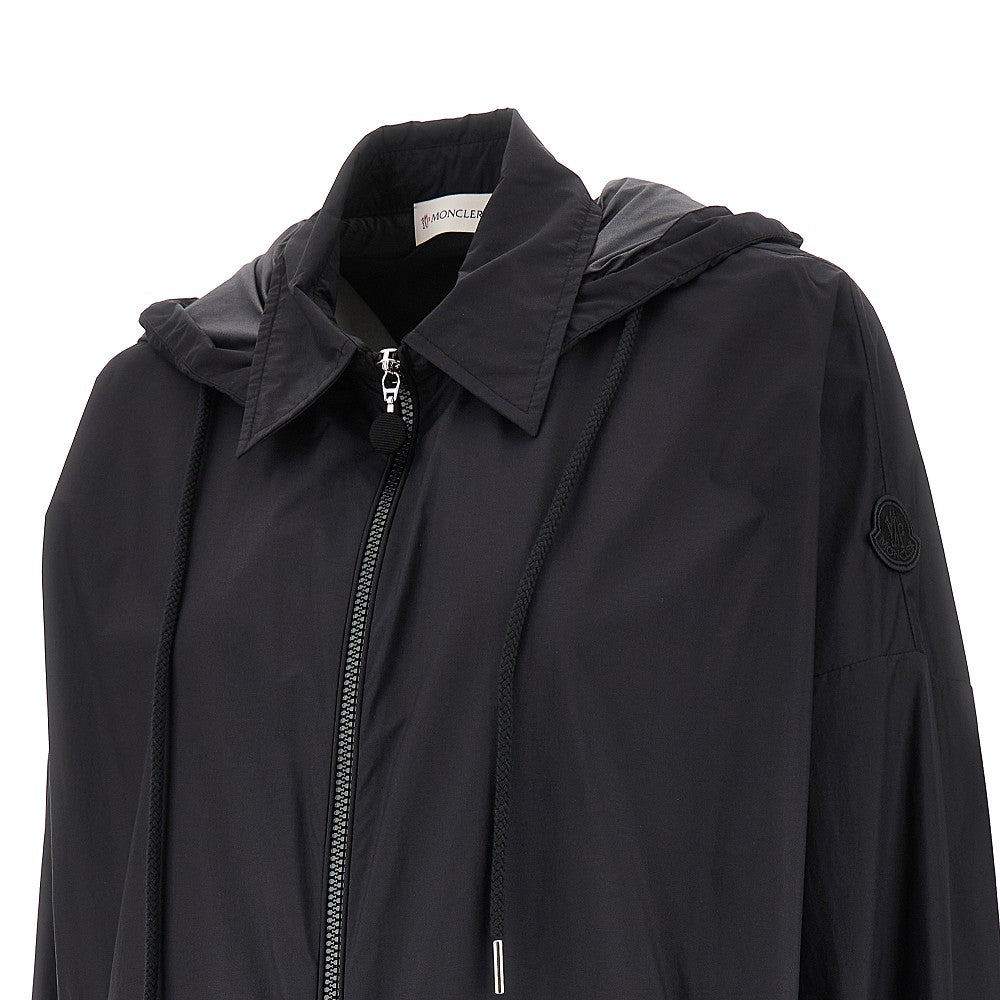 Overshirt in nylon con cappuccio