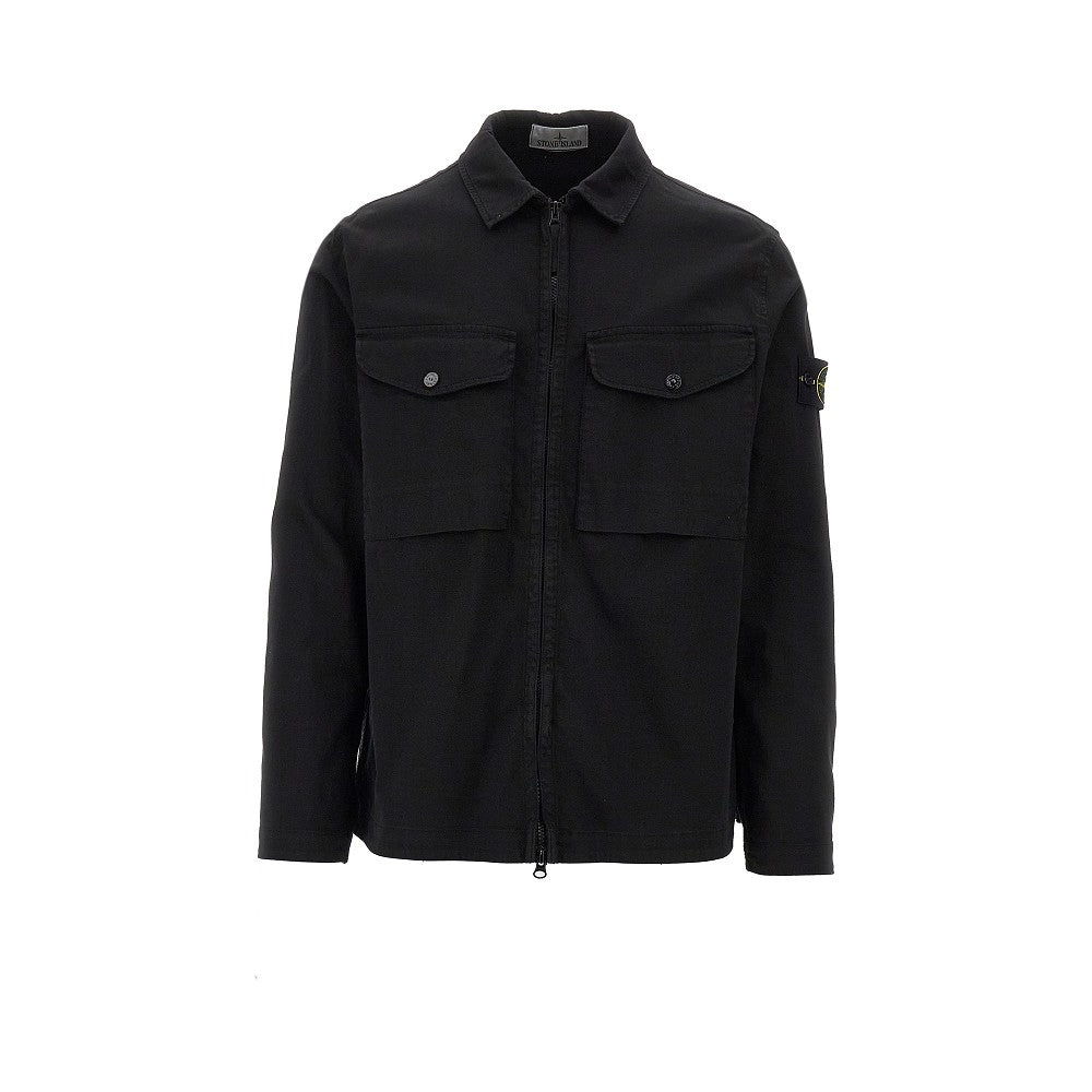 Overshirt in twill di cotone