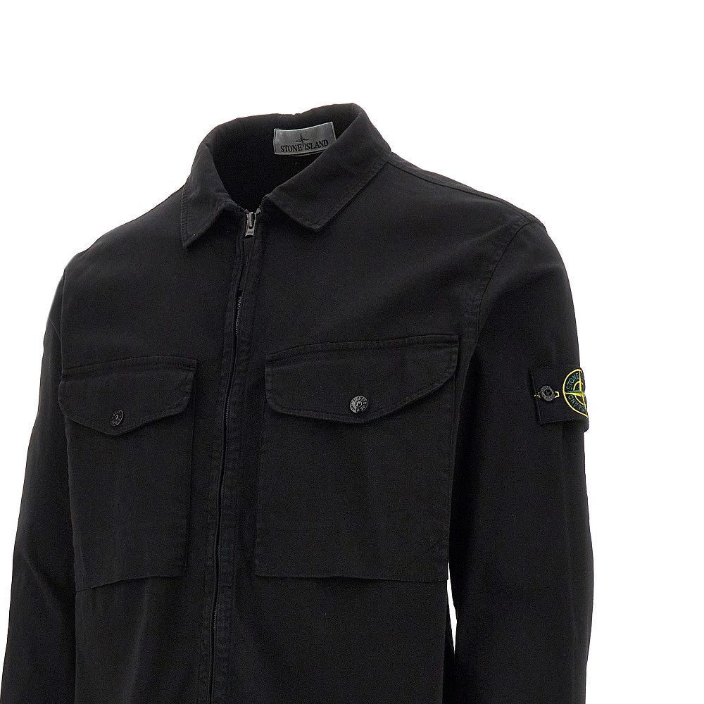 Overshirt in twill di cotone