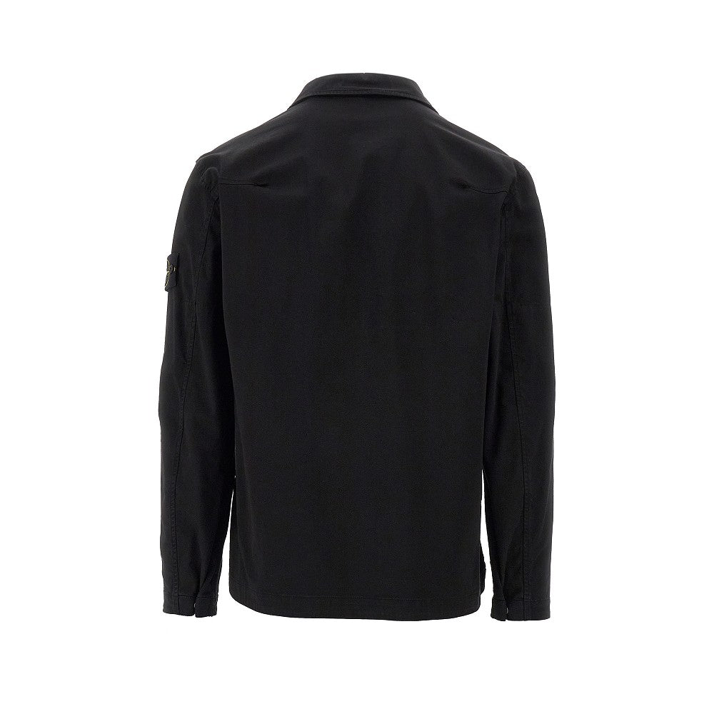 Overshirt in twill di cotone