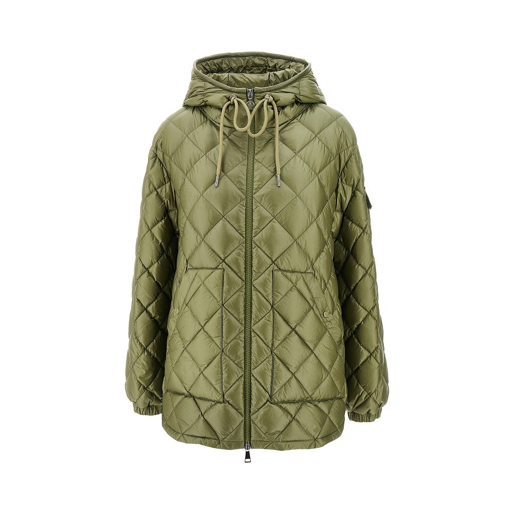 Diamond-quilted down jacket
