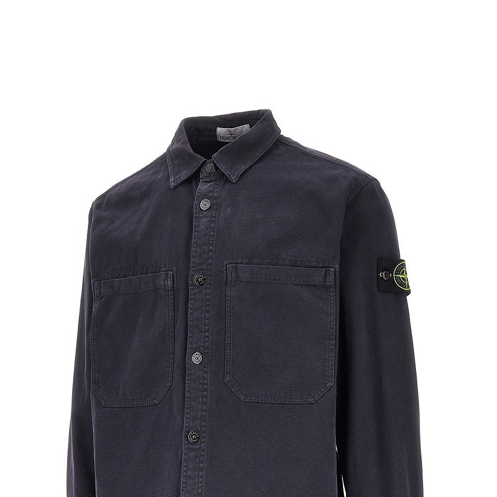 Organic cotton canvas overshirt